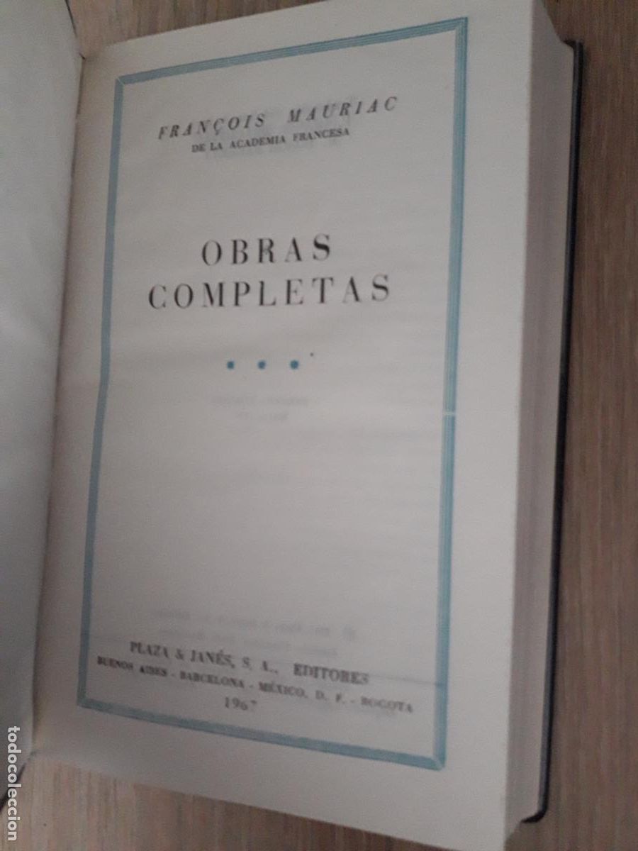 Libros de segunda mano: FRAN&Ccedil;OIS MAURIAC OBRAS COMPLETAS. TOMO III. - Foto 4