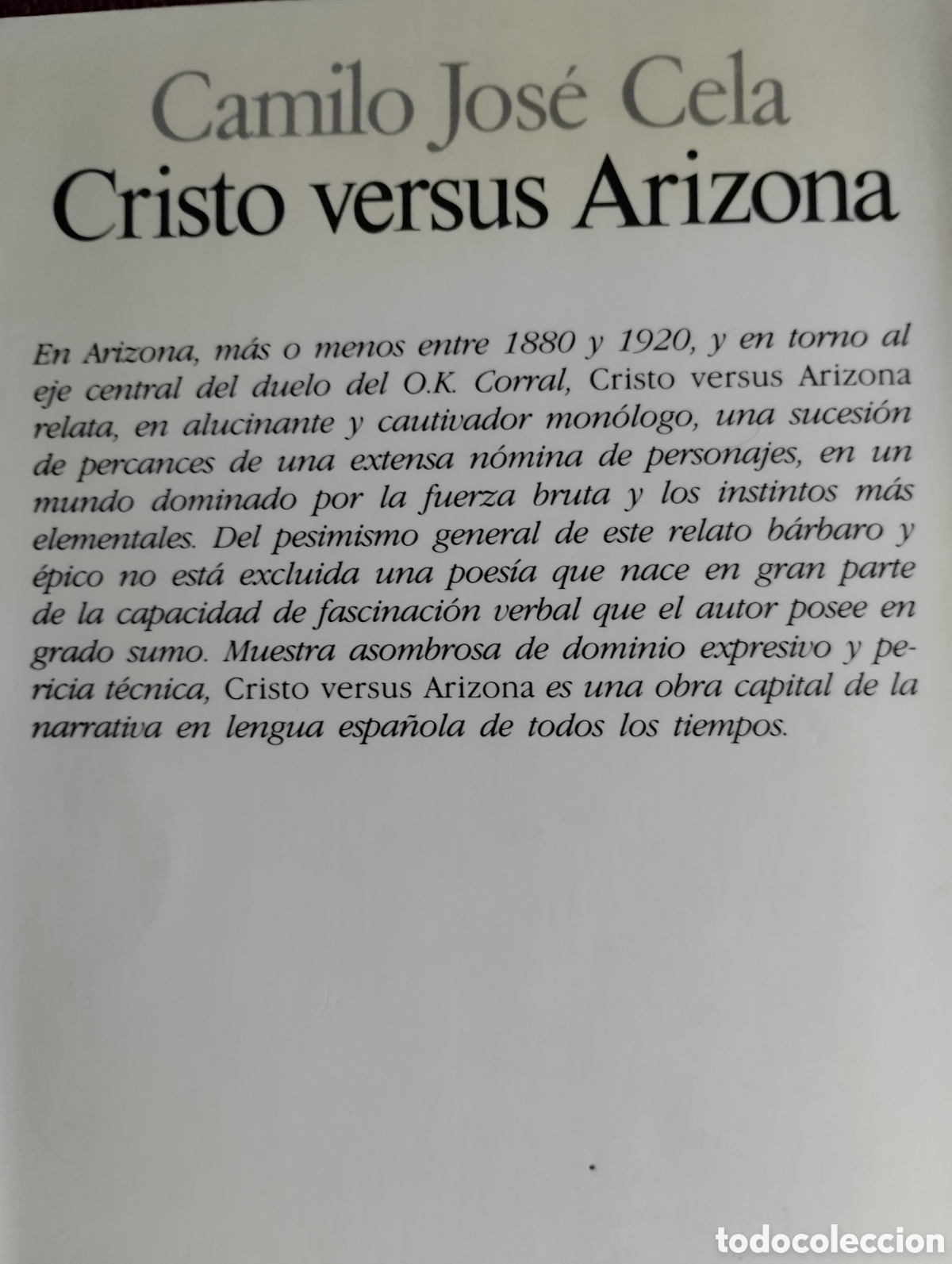 Libros de segunda mano: &rdquo;Cristo versus Arizona&rdquo;.Camilo Jos&eacute; Cela. - Foto 4