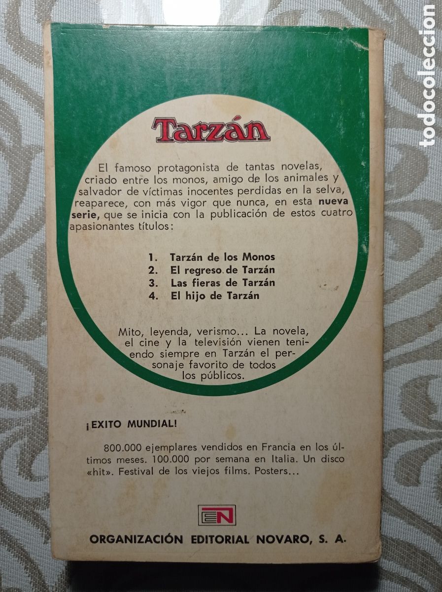 Libros de segunda mano: DOS NOVELAS DE TARZ&Aacute;N. NOVARO. LOS 70 - Foto 5