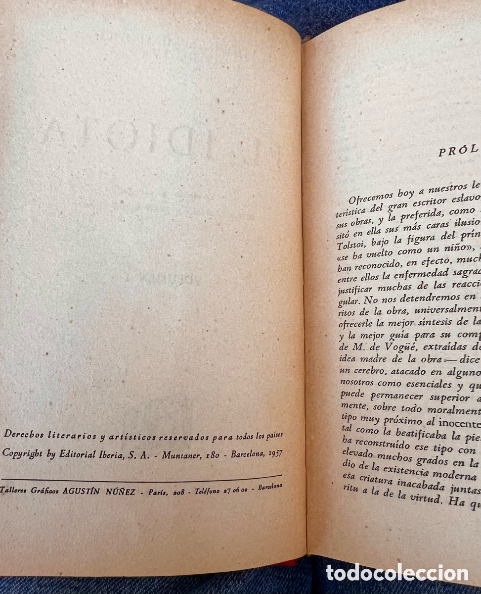 Libros de segunda mano: &ldquo;El idiota&rdquo; Dostoyewsky. Dos tomos . - Foto 6