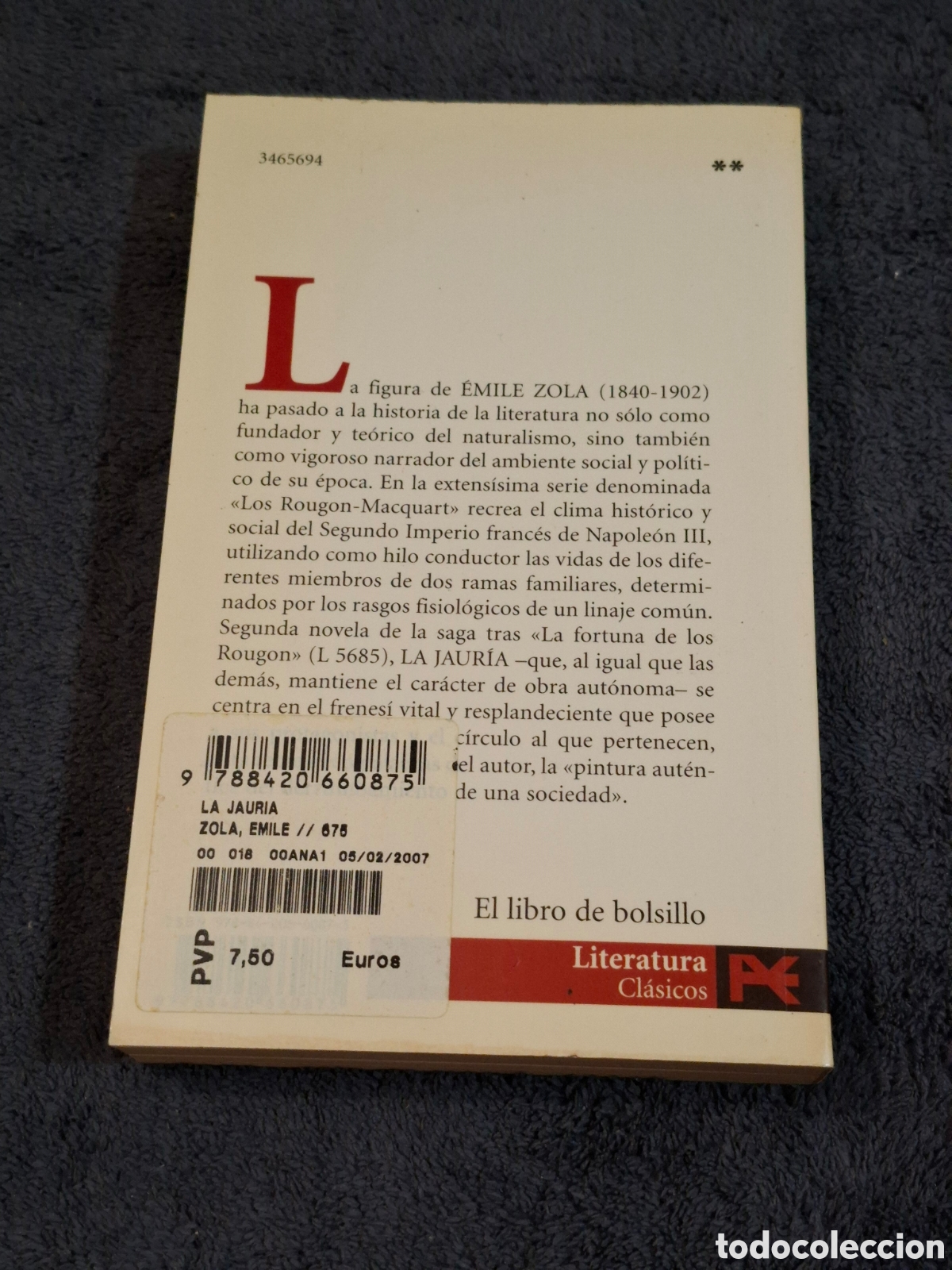 Libros de segunda mano: L15. La Jaur&iacute;a - &Eacute;mile Zola 2007. - Foto 3