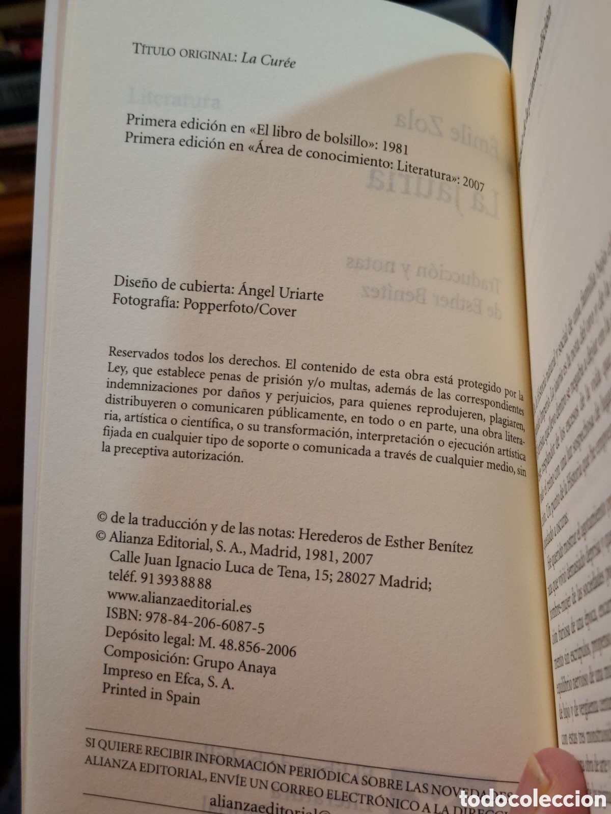 Libros de segunda mano: L15. La Jaur&iacute;a - &Eacute;mile Zola 2007. - Foto 7