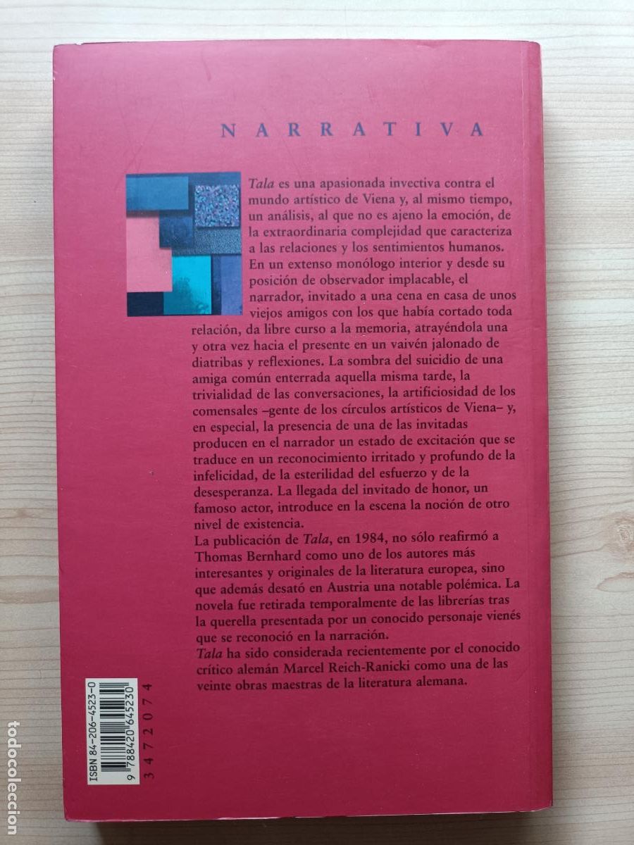 Libros de segunda mano: Tala. Thomas Bernhard. Alianza Editorial, 2002. - Foto 4