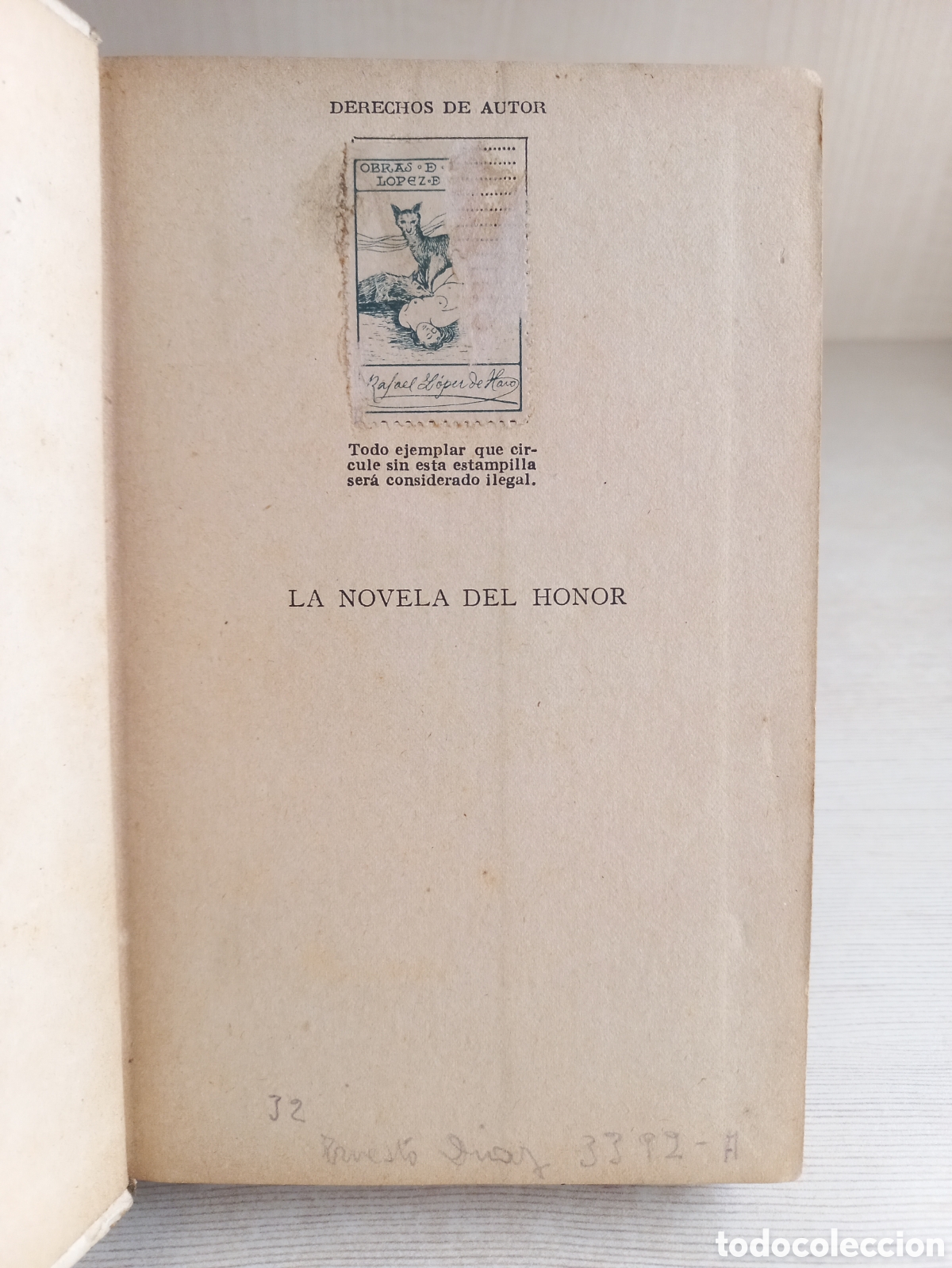 Libros de segunda mano: La novela del Honor. Rafael L&oacute;pez de Haro. Ram&oacute;n Sopena Editor. - Foto 4