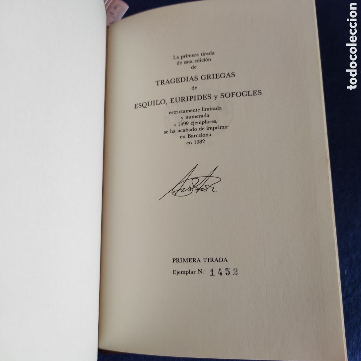 Libros de segunda mano: TRAGEDIAS GRIEGAS ESQUILO, EURIPIDES, SOFOCLES - AMIGOS DEL CIRCULO DEL BIBLIOFILO 3 TOMOS COMPLETA - Foto 5