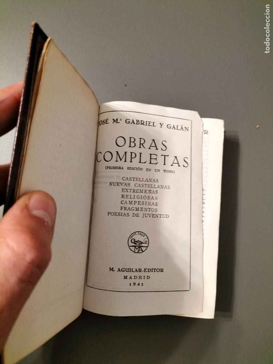 Libros de segunda mano: Obras completas - Gabriel y Gal&aacute;n. Aguilar. 1941 - Foto 5
