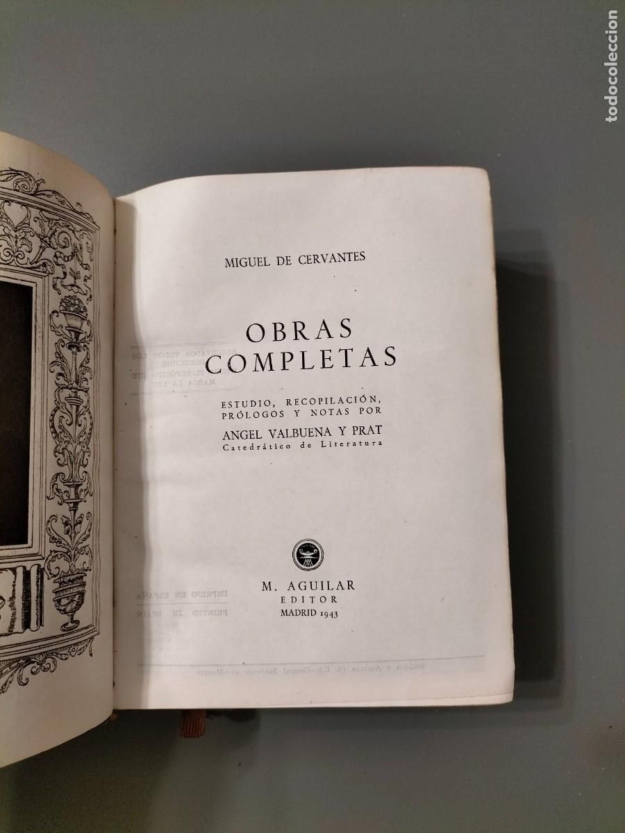 Libros de segunda mano: Obras completas - Miguel de Cervantes. Aguilar 1943 - Foto 5