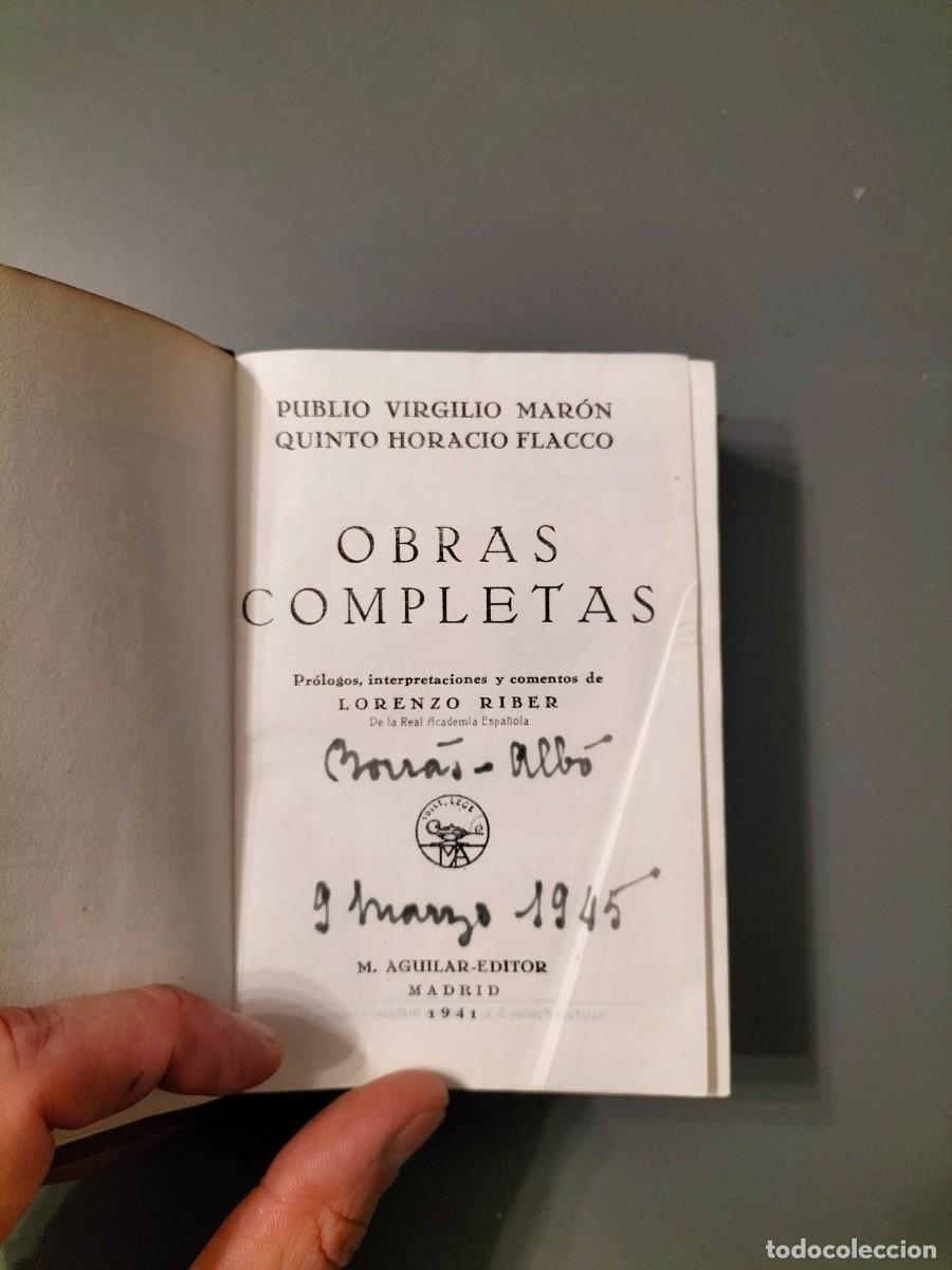 Libros de segunda mano: Obras completas - Virgilio Horacio. Aguilar 1941 - Foto 5