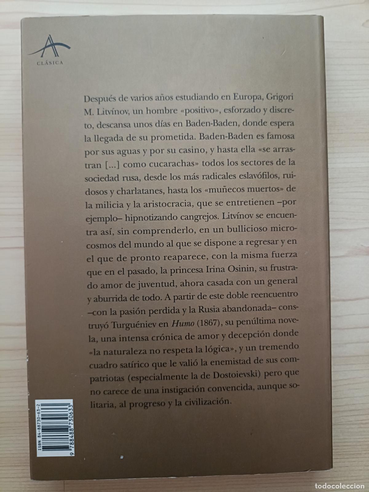 Libros de segunda mano: Humo. Turgu&eacute;niev. Alba Editorial, 2003. - Foto 4