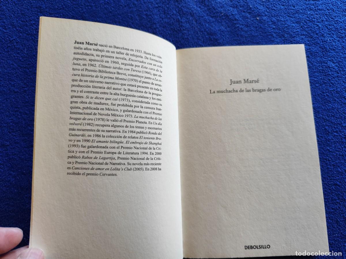 Libros de segunda mano: La Muchacha de las Bragas de Oro Juan Mars&eacute; Ed. Random House 2006 - Foto 5