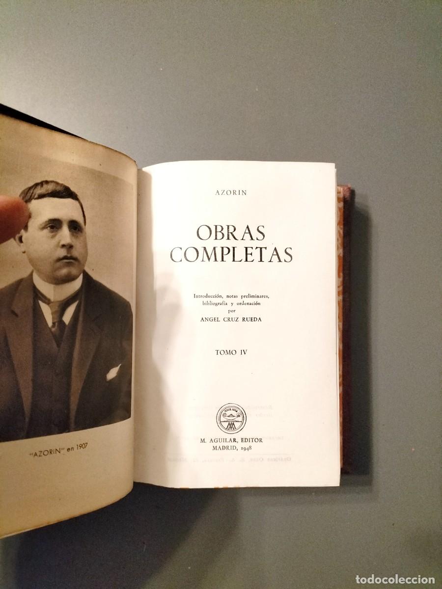 Libros de segunda mano: Obras completas IV - Azor&iacute;n. Aguilar Joya 1948 - Foto 5
