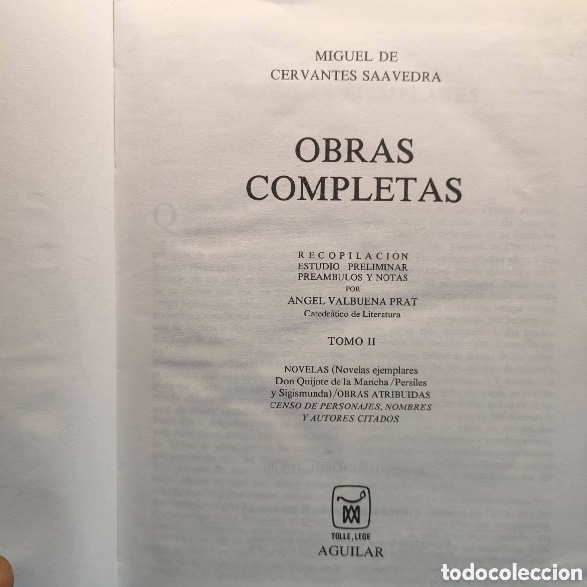 Libros de segunda mano: MIGUEL DE CERVANTES. Obras completas II. Angel Valbuena Prat. 1970