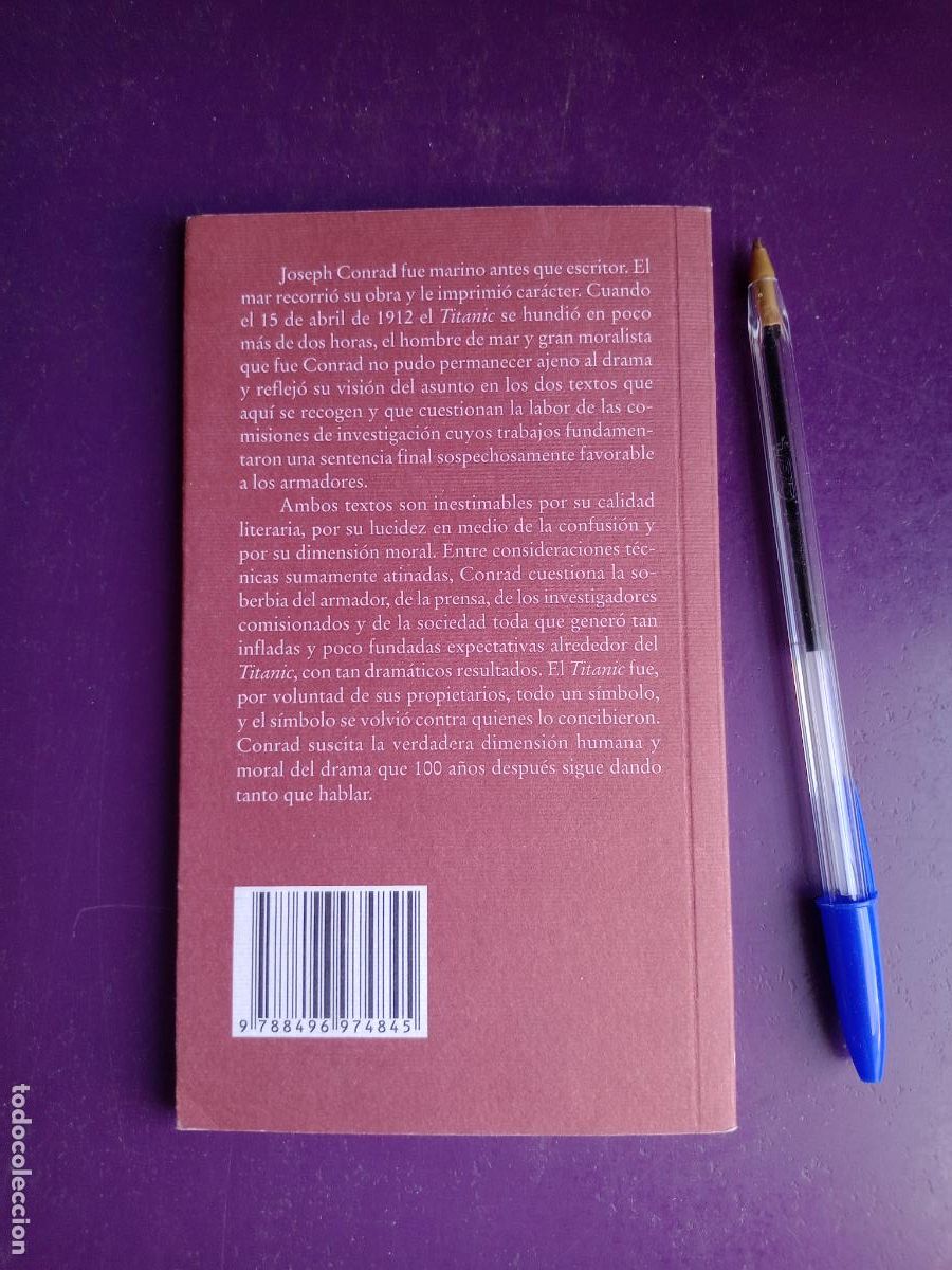 Libros de segunda mano: JOSEPH CONRAD - EL TITANIC - GADIR 2011 - 95 PAGS, - Foto 3