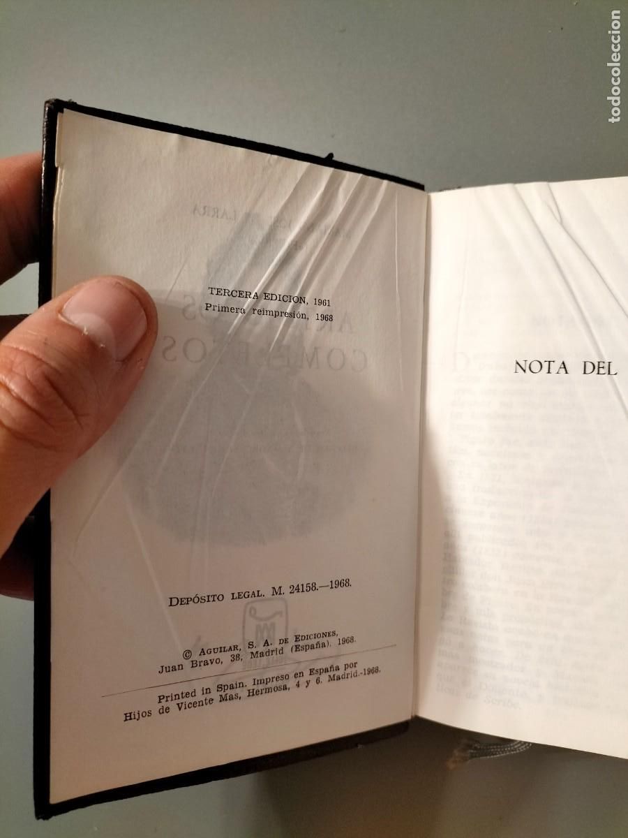 Libros de segunda mano: Art&iacute;culos completos - Larra. Aguilar Joya 1968 - Foto 5
