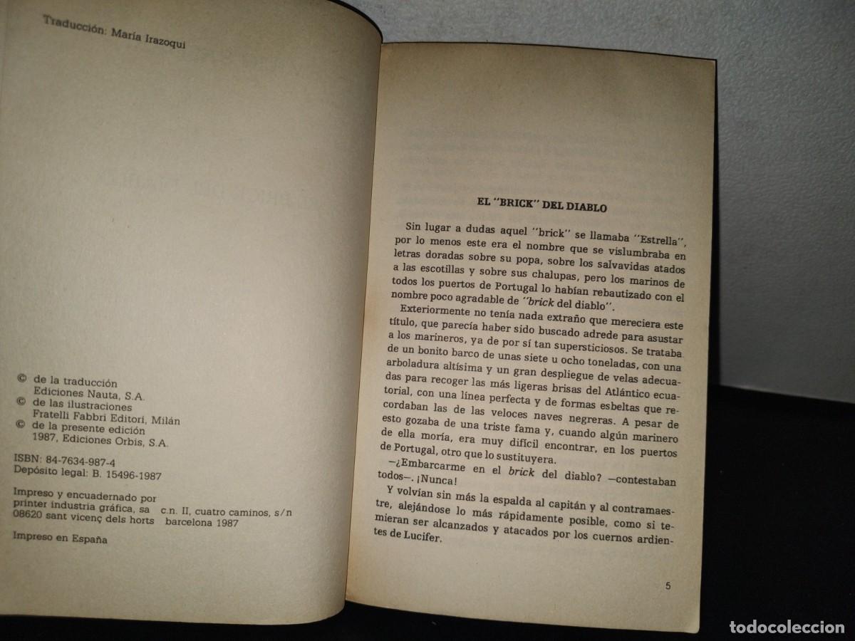Libros de segunda mano: 151- EMILIO SALGARI: EL BRICK DEL DIABLO - EDICIONES ORBIS, S. A. - 1987 - Foto 4