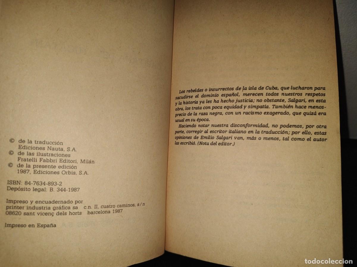 Libros de segunda mano: 151- EMILIO SALGARI: LA CAPITANA DEL &rdquo;YUCAT&Aacute;N&rdquo; - EDICIONES ORBIS, S. A. - 1987 - Foto 4