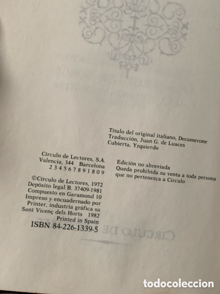 Libros de segunda mano: El Decameron, Giovanni Boccaccio - Foto 3