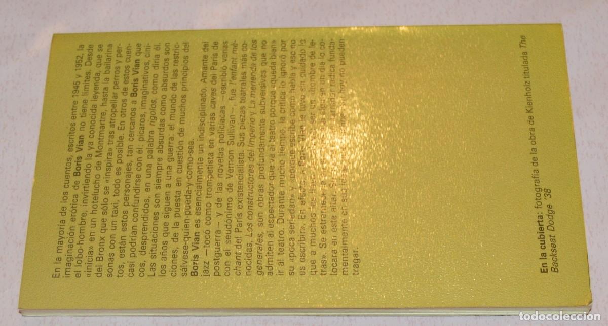 Libros de segunda mano: BORIS VIAN - LOS PERROS, EL DESEO Y LA MUERTE - TUSQUETS - Foto 2