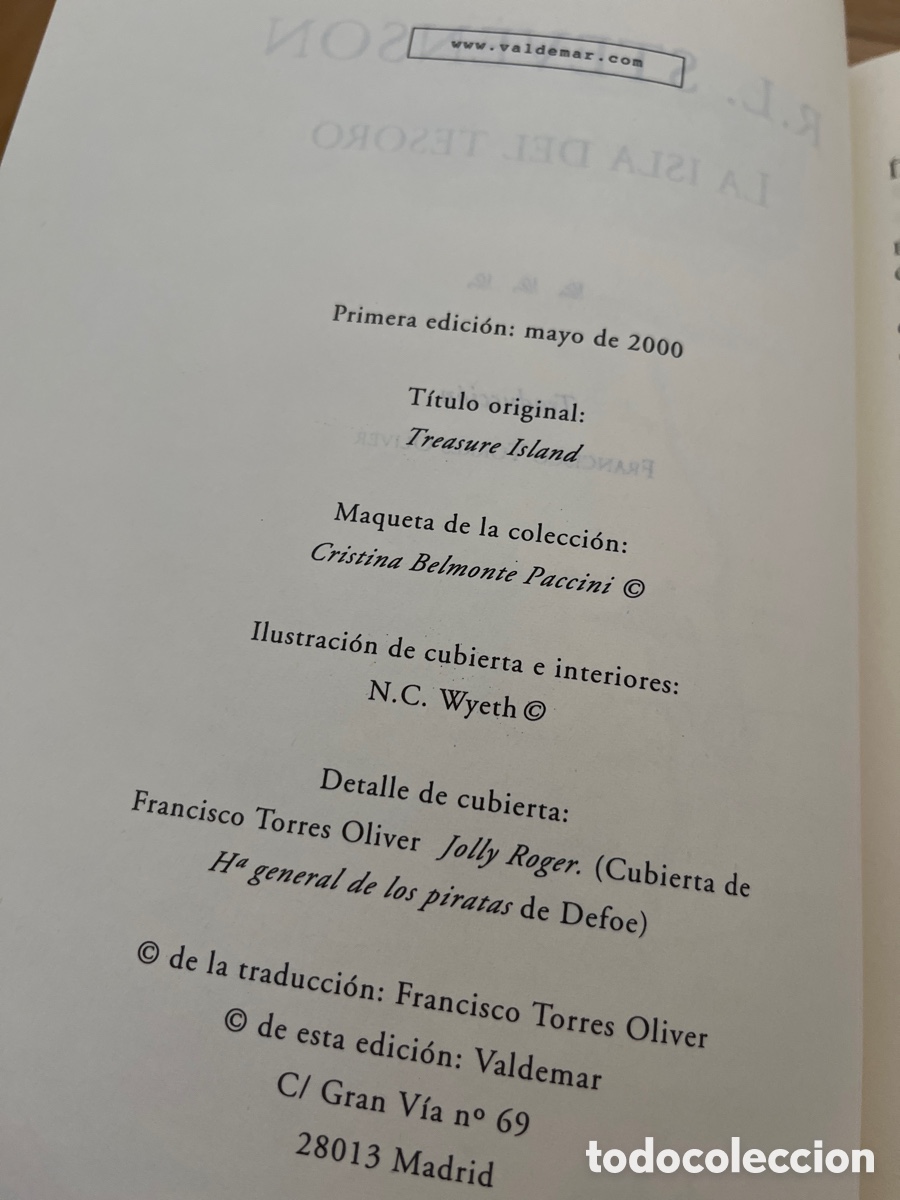 Libros de segunda mano: La isla del tesoro. RL Stevenson. Valdemar Avatares 1&ordf; edici&oacute;n - Foto 5