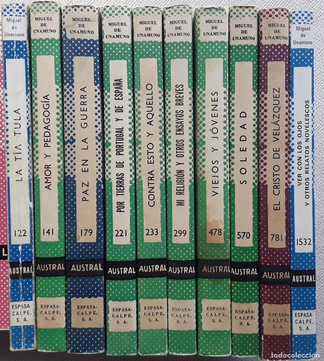 Libros de segunda mano: LOTE UNAMUNO. AUSTRAL. 10 LIBROS. - Foto 1