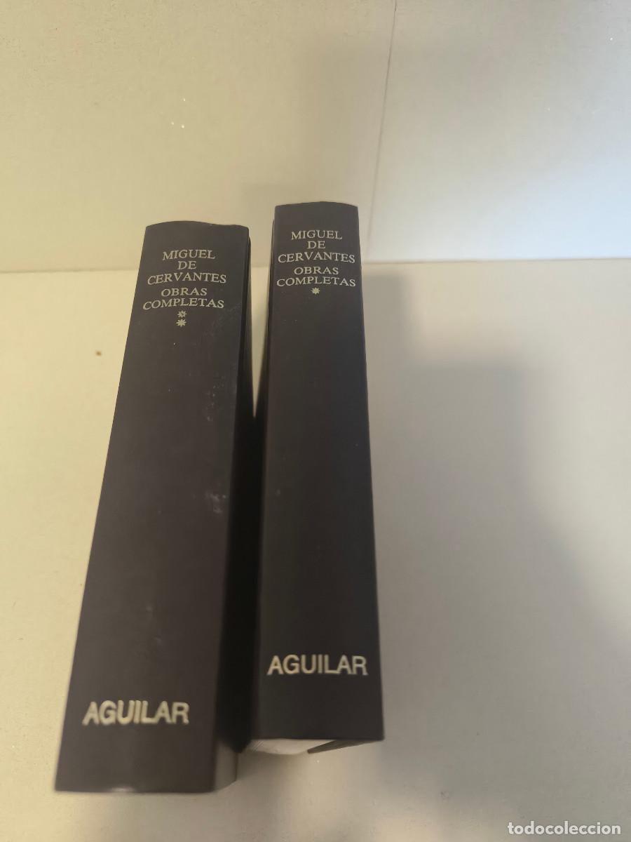 Libros de segunda mano: AGUILAR MIGUEL DE CERVANTES DOS TOMOS OBRA COMPLETA - Foto 1