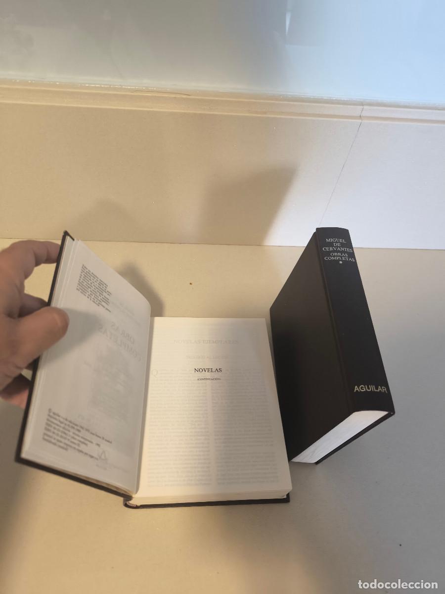 Libros de segunda mano: AGUILAR MIGUEL DE CERVANTES DOS TOMOS OBRA COMPLETA - Foto 2