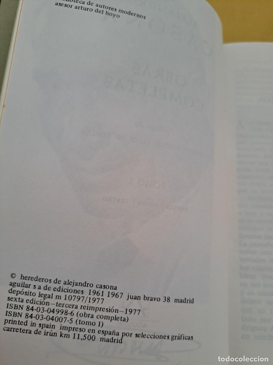 Libros de segunda mano: ALEJANDRO CASONA - OBRAS COMPLETAS (2 TOMOS) - AGUILAR 1977 - Foto 4