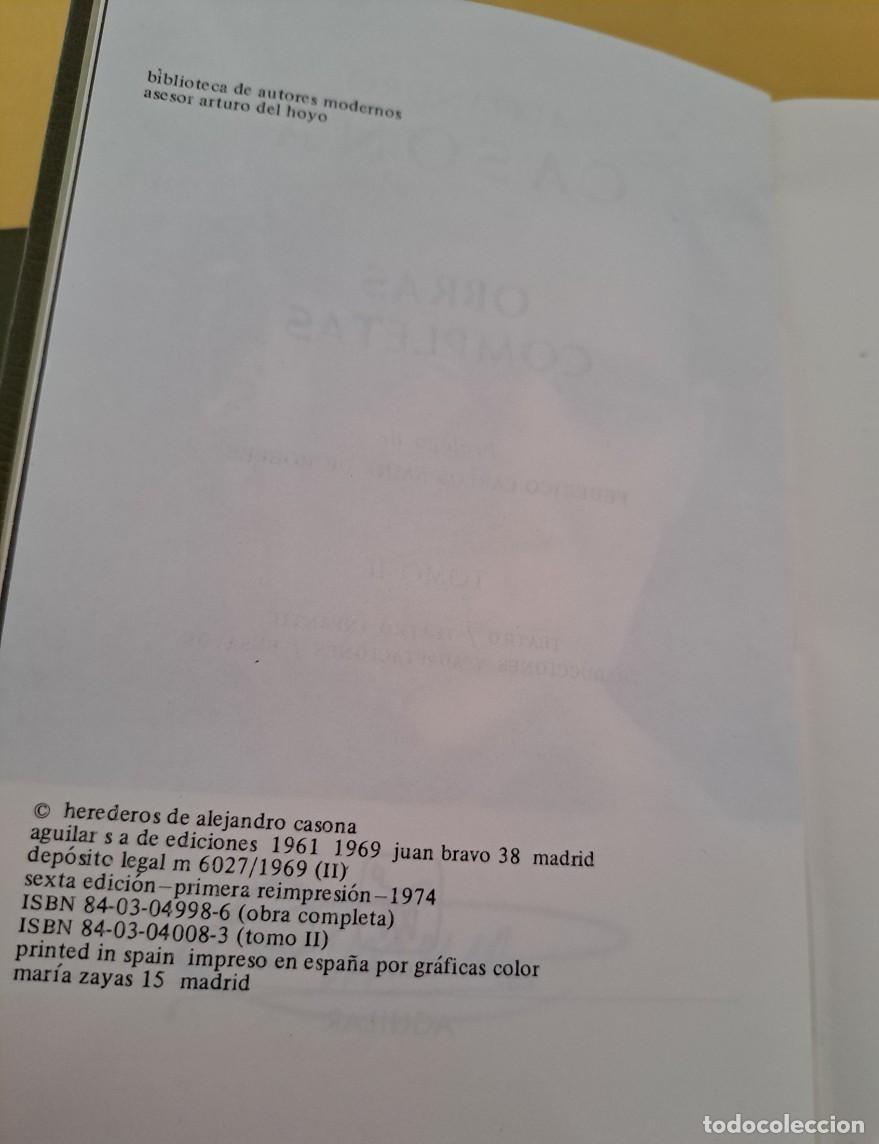Libros de segunda mano: ALEJANDRO CASONA - OBRAS COMPLETAS (2 TOMOS) - AGUILAR 1977 - Foto 12