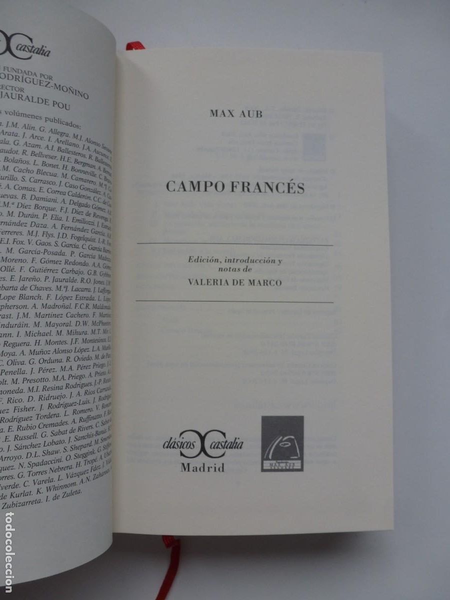 Libros de segunda mano: CAMPO FRANC&Eacute;S. MAX AUB. CL&Aacute;SICOS CASTALIA 2008. IMPECABLE. DIF&Iacute;CIL - Foto 8