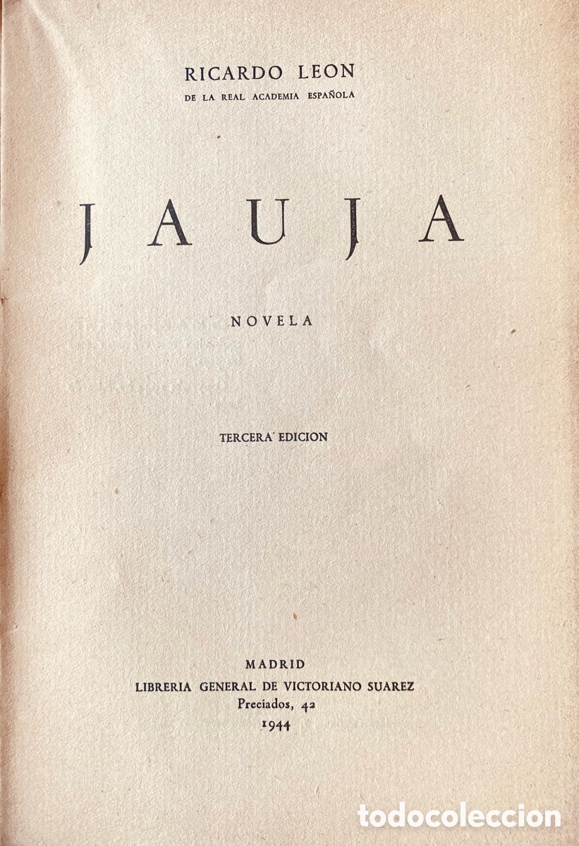 Libros de segunda mano: Jauja (1944) de Ricardo Le&oacute;n - Foto 4