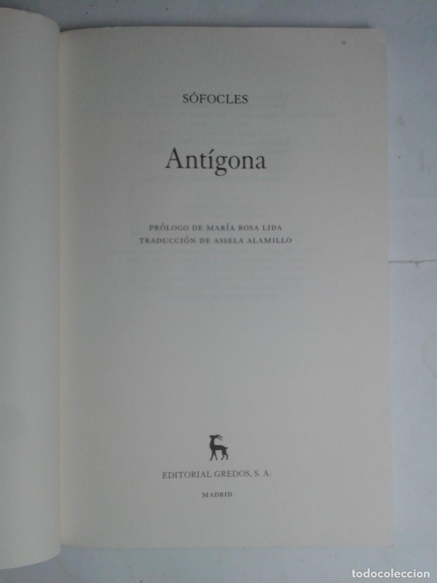 Libros de segunda mano: ANT&Iacute;GONA 2014 S&Oacute;FOCLES 1&ordf; EDICI&Oacute;N EDITORIAL GREDOS TEXTOS CL&Aacute;SICOS - Foto 2