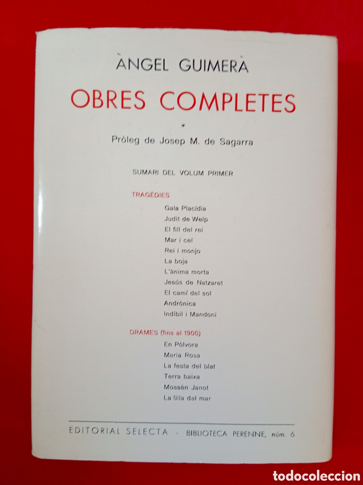 Libros de segunda mano: &Agrave;NGEL GUIMER&Agrave; ,. OBRES COMPLETES, ED. SELECTA, PRIMERA EDICI&Oacute;, 1975 - Foto 4