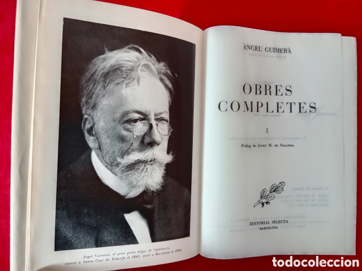 Libros de segunda mano: &Agrave;NGEL GUIMER&Agrave; ,. OBRES COMPLETES, ED. SELECTA, PRIMERA EDICI&Oacute;, 1975 - Foto 7
