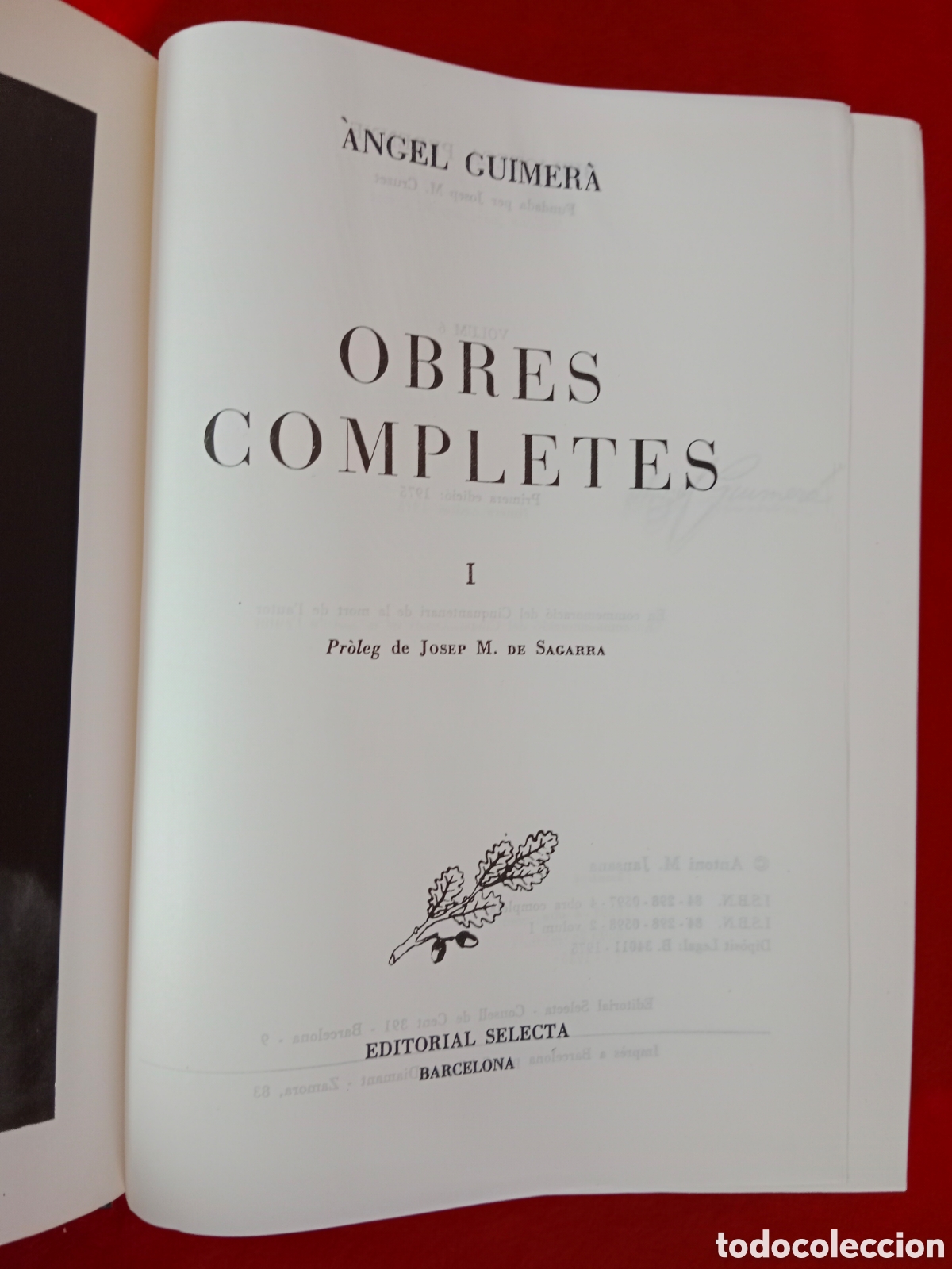 Libros de segunda mano: &Agrave;NGEL GUIMER&Agrave; ,. OBRES COMPLETES, ED. SELECTA, PRIMERA EDICI&Oacute;, 1975 - Foto 8