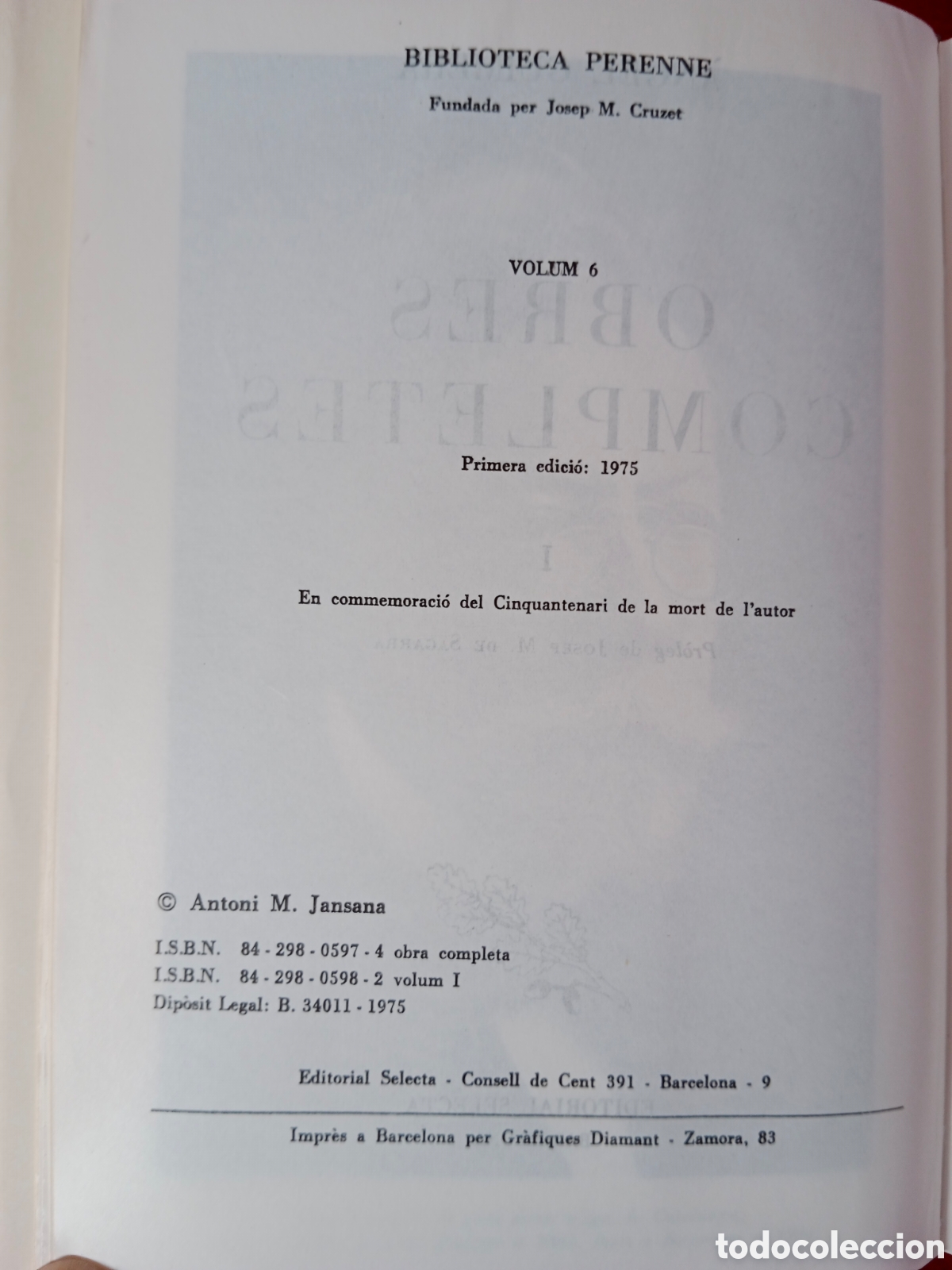 Libros de segunda mano: &Agrave;NGEL GUIMER&Agrave; ,. OBRES COMPLETES, ED. SELECTA, PRIMERA EDICI&Oacute;, 1975 - Foto 9