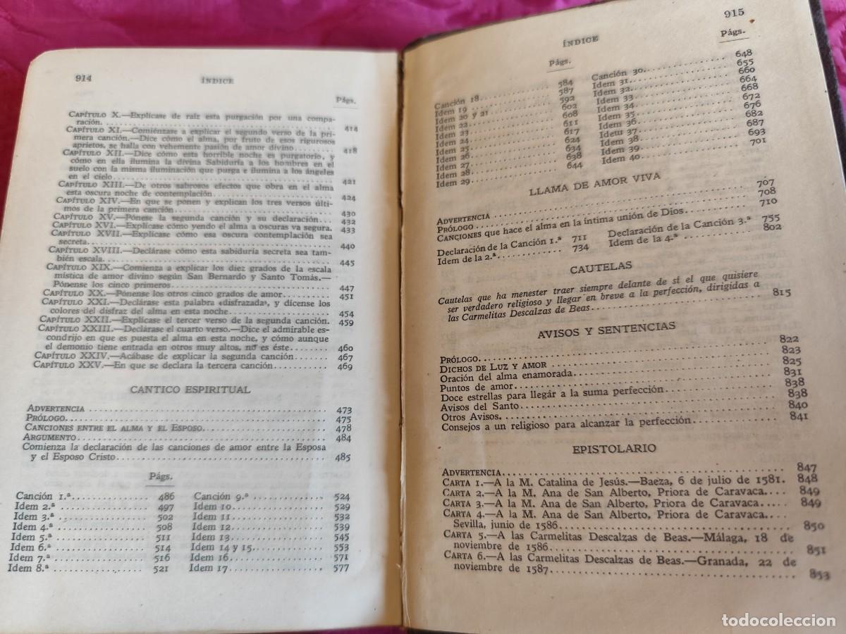 Libros de segunda mano: OBRAS de SAN JUAN de la CRUZ de 1943 - Foto 8