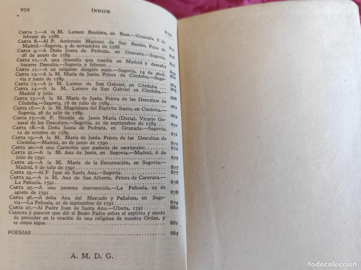 Libros de segunda mano: OBRAS de SAN JUAN de la CRUZ de 1943 - Foto 9