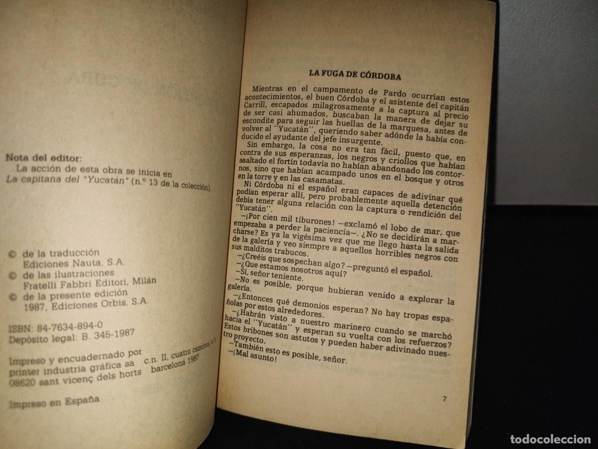 Libros de segunda mano: 152- LA REBELI&Oacute;N DE CUBA - EMILIO SALGARI - EDICIONES ORBIS - 1987 - Foto 4