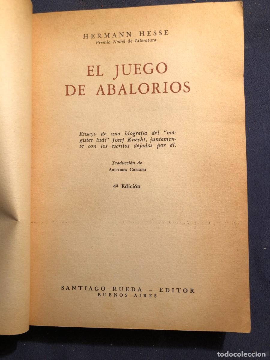 Libros de segunda mano: HERMANN HESSE: - JUEGO DE ABALORIOS - (RUEDA, 1967) - Foto 2