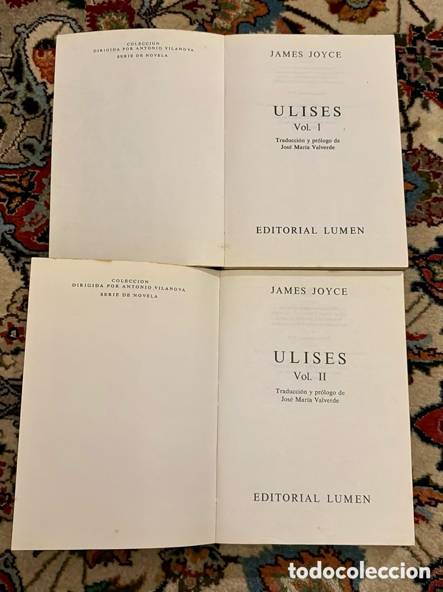 Libros de segunda mano: Ulises. James Joyce. Ed. Lumen. 2 vol&uacute;menes - Foto 2