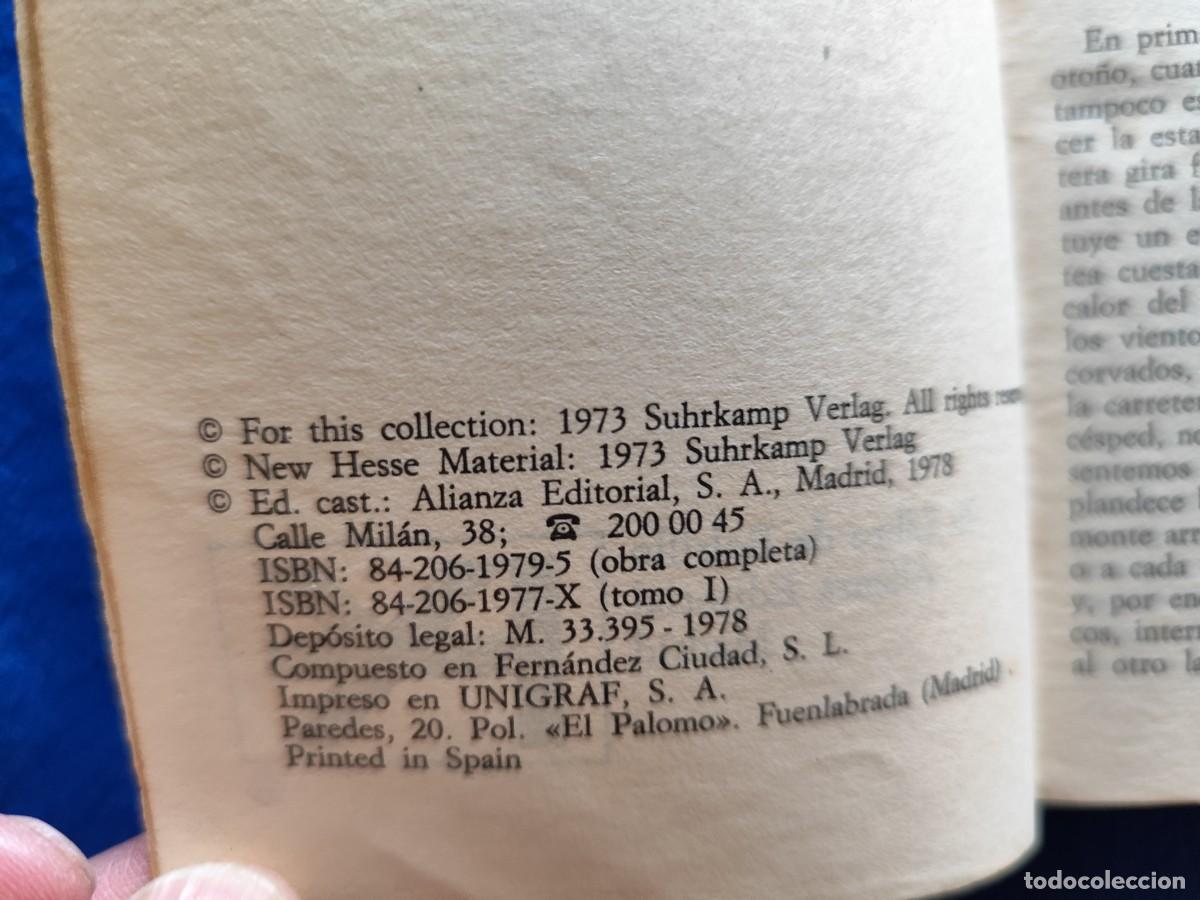 Libros de segunda mano: Cuentos 1 Hermann Hesse Ed. Alianza Editorial 1978 - Foto 7
