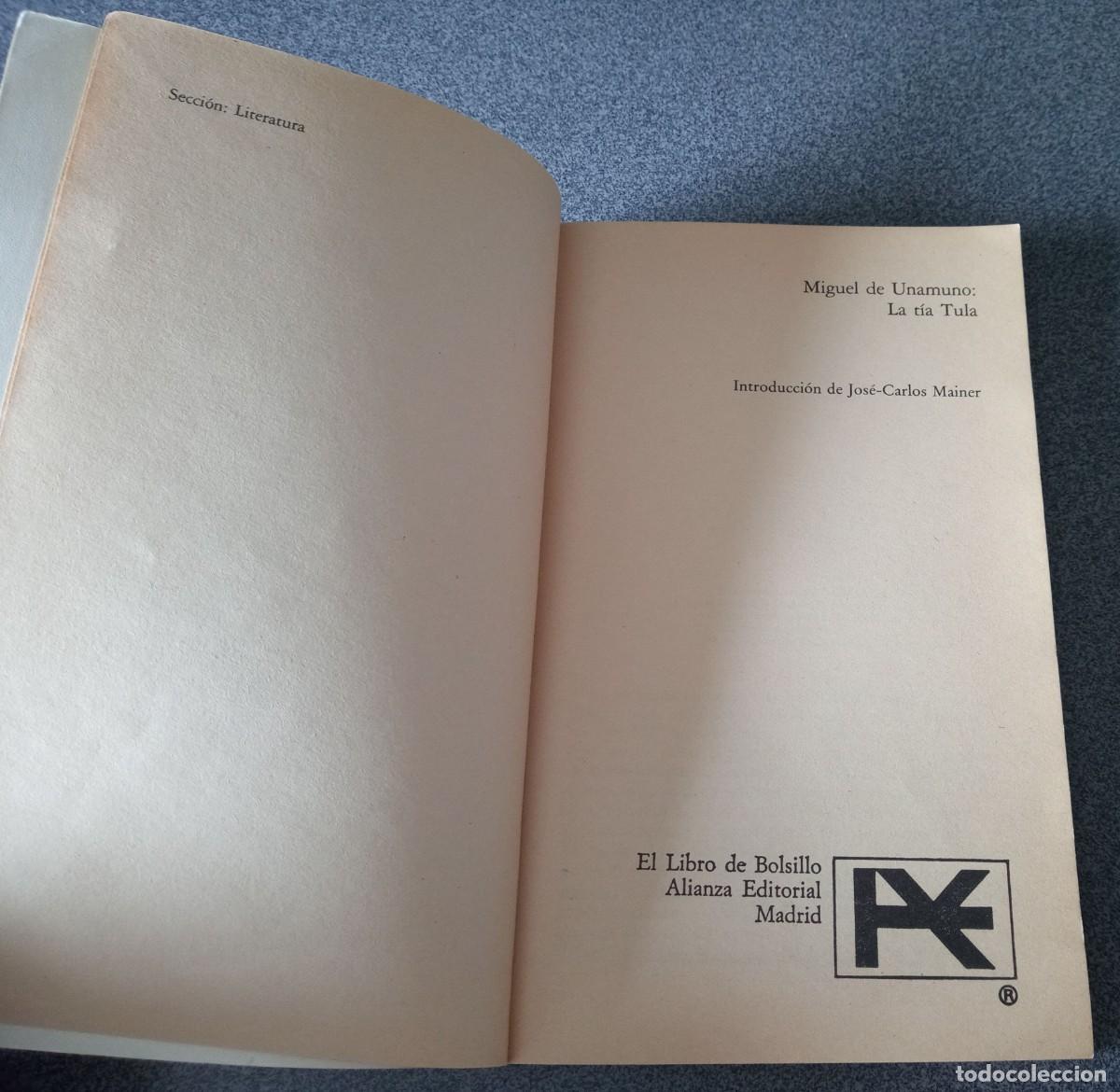 Libros de segunda mano: La Tia Tula Miguel De Unamuno - Foto 3