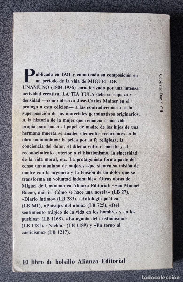 Libros de segunda mano: La Tia Tula Miguel De Unamuno - Foto 5