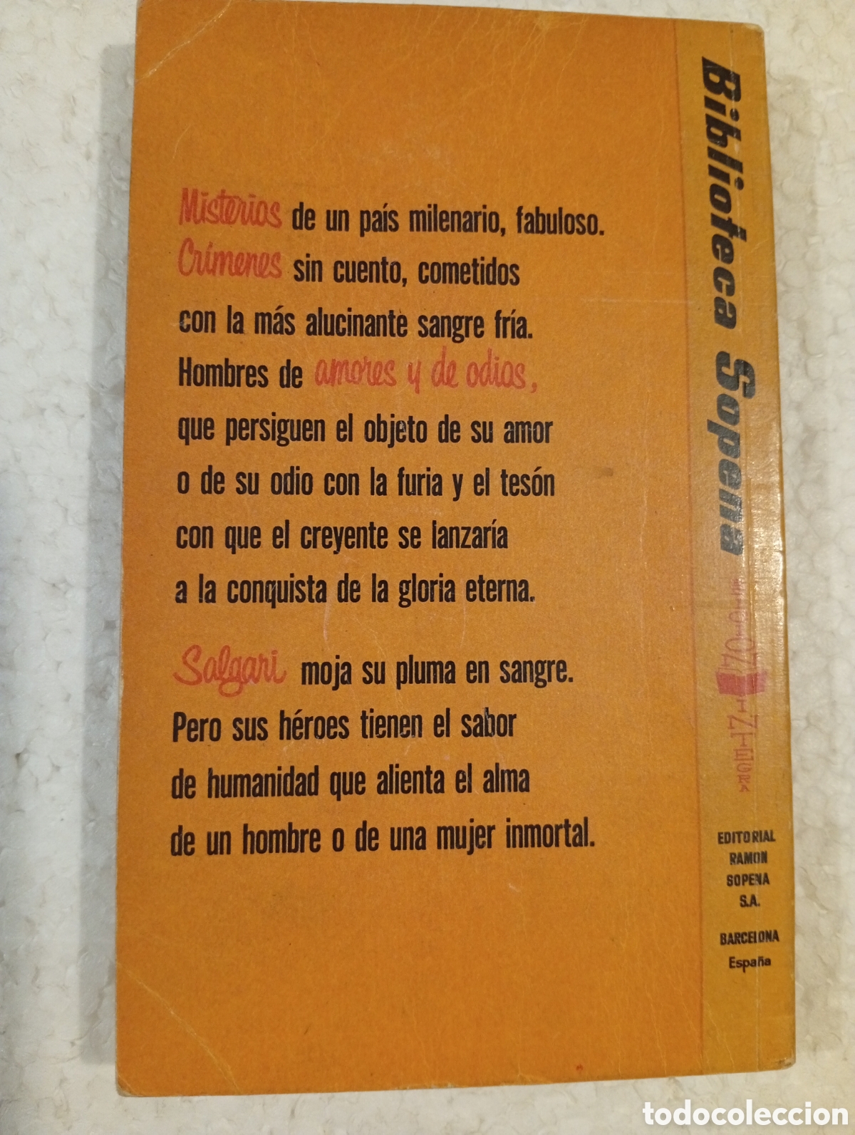 Libros de segunda mano: LOS MISTERIOS DE LA INDIA. EMILIO SALGARI. SOPENA. 1963. - Foto 2