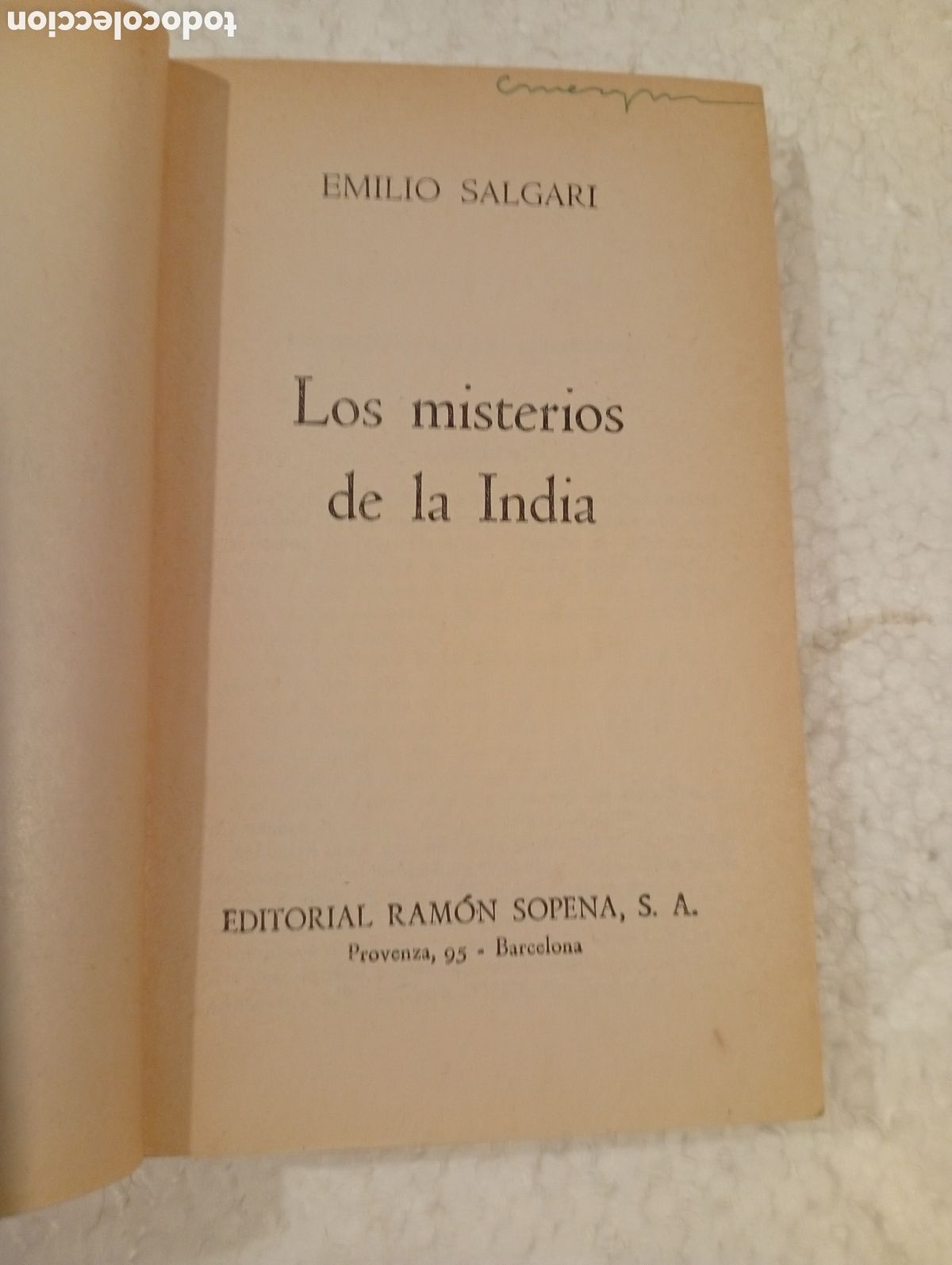 Libros de segunda mano: LOS MISTERIOS DE LA INDIA. EMILIO SALGARI. SOPENA. 1963. - Foto 4