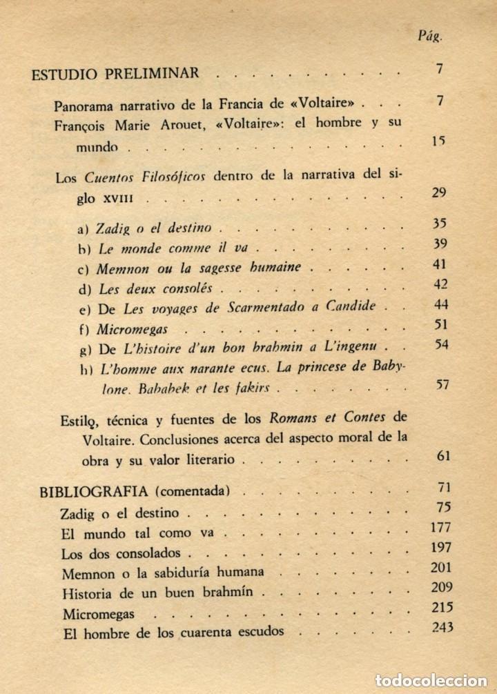 Libros de segunda mano: VOLTAIRE. CUENTOS, VOLS. 1 y 2. - Foto 2