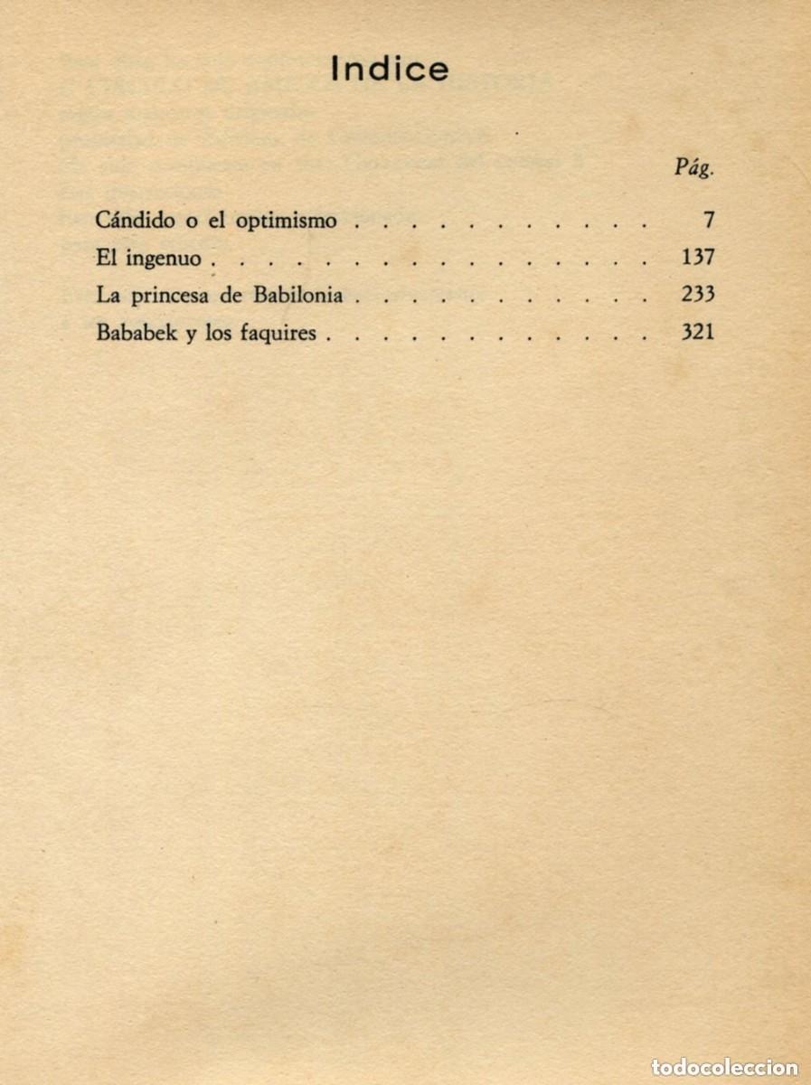 Libros de segunda mano: VOLTAIRE. CUENTOS, VOLS. 1 y 2. - Foto 4