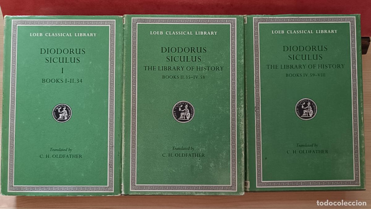 Libros de segunda mano: Diodoro S&iacute;culo. The library of History. Loeb Classical Library, 3 tomos. - Foto 2
