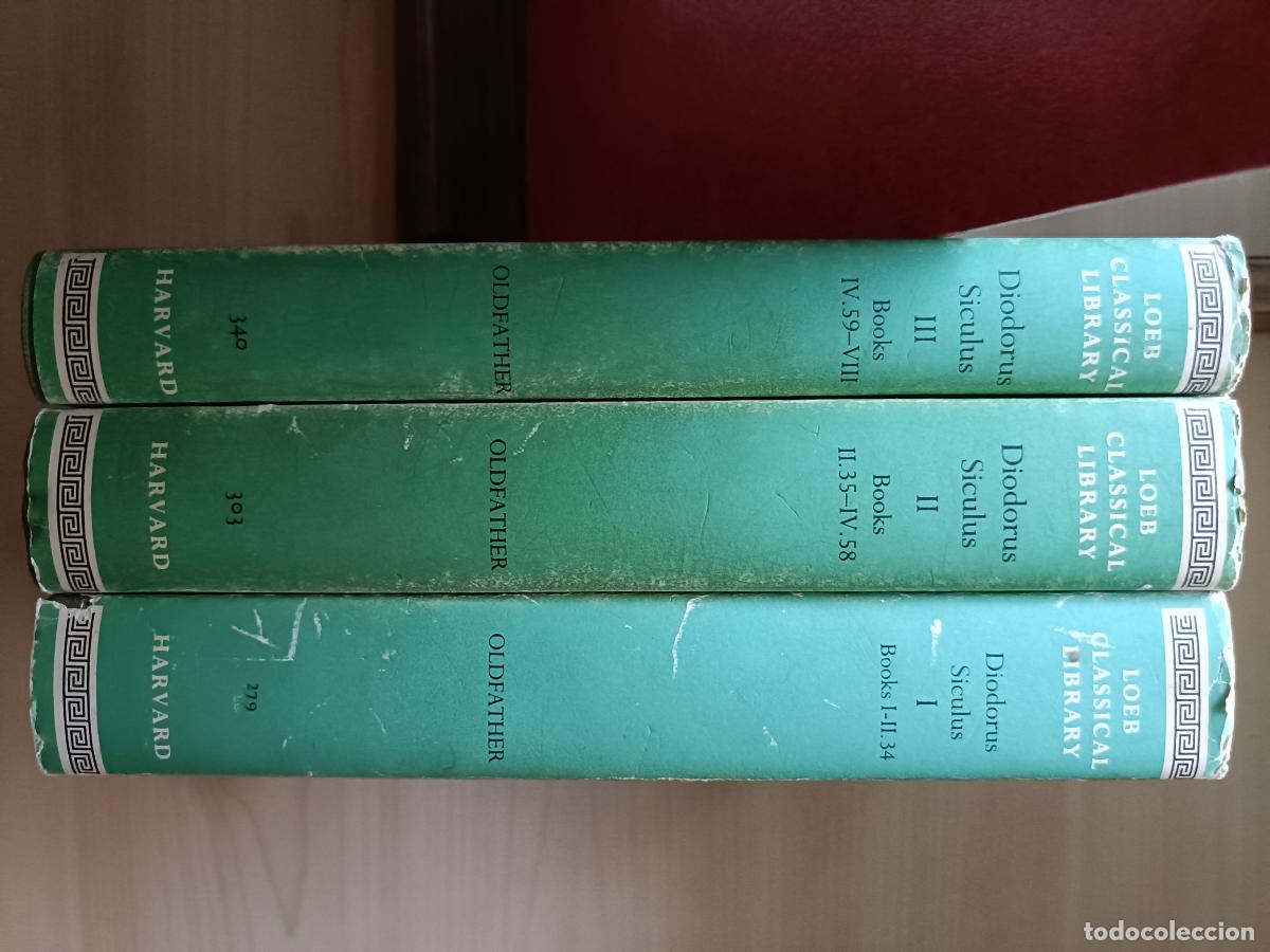 Libros de segunda mano: Diodoro S&iacute;culo. The library of History. Loeb Classical Library, 3 tomos. - Foto 6
