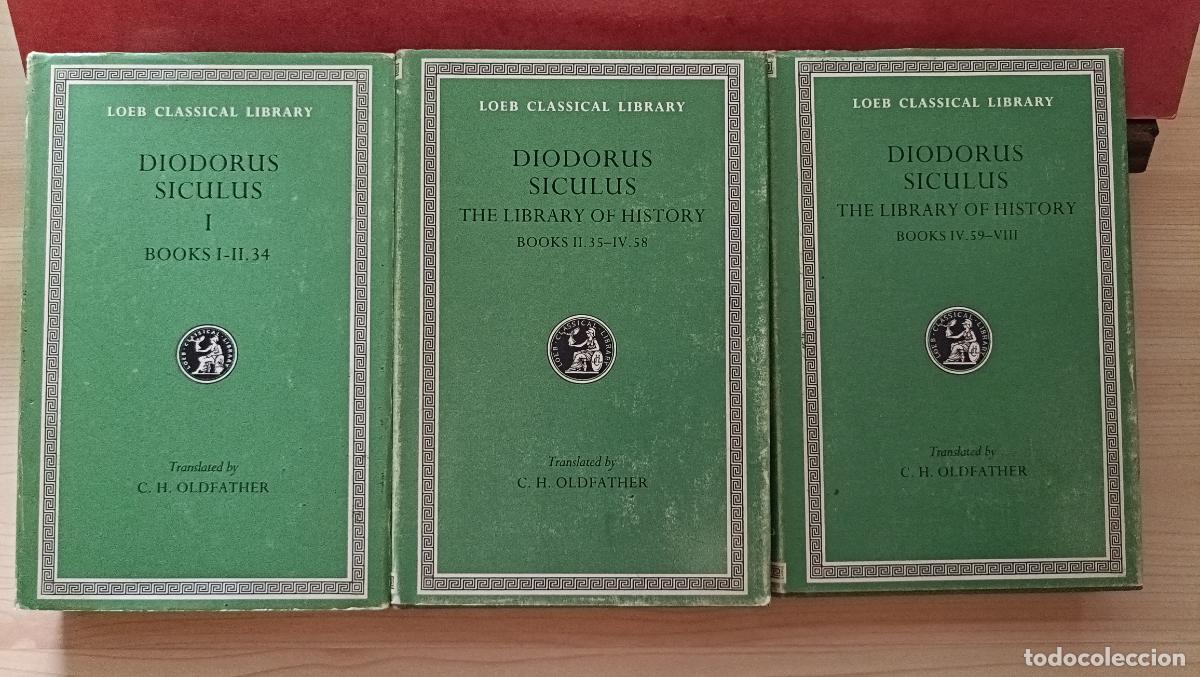 Libros de segunda mano: Diodoro S&iacute;culo. The library of History. Loeb Classical Library, 3 tomos. - Foto 8